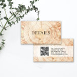 Rustic Wedding Wood Grain Details QR code Template<br><div class="desc">Set the stage for your rustic wedding and effortlessly share all the important details with our Rustic Wedding Wood Grain Details QR Code Template. This customisable enclosure card allows you to provide your guests with easy access to your wedding website and information using a convenient QR code. Designed with the...</div>