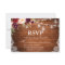 Rustic Wedding Wood Lights Jars Lace Floral RSVP