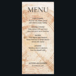 Rustic Wedding Woodland tree bark Grain  Menu<br><div class="desc">Introducing our Rustic Wedding Tree Wood Bark Grain Menu, the perfect addition to your rustic-themed wedding. These customizable menu cards feature a combination of modern and serif fonts for the menu title, creating a stylish and visually appealing design. The rustic wood grain background adds a touch of natural charm, further...</div>