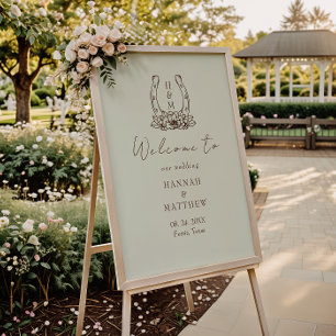 Rustic Western Boho Wedding Welcome Sign