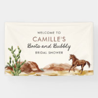 Rustic Western Bridal Shower Welcome Banner