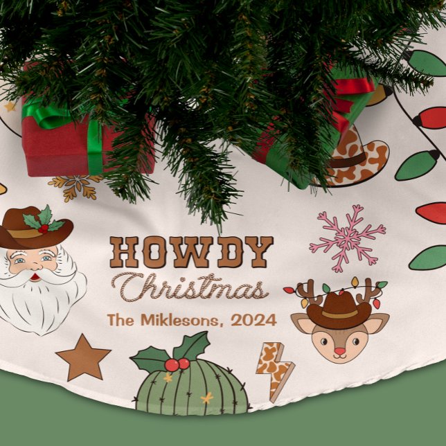 Rustic Western Christmas  Brushed Polyester Tree Skirt (Creator Uploaded)