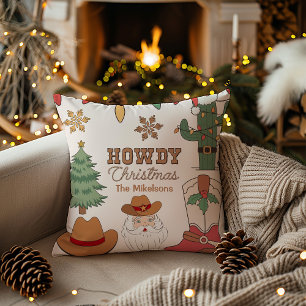Rustic Western Christmas  Cushion