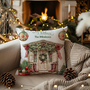 Rustic Western Christmas  Cushion