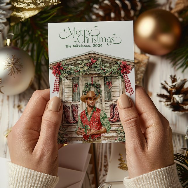 Rustic Western Christmas  Holiday Card (Creator Uploaded)