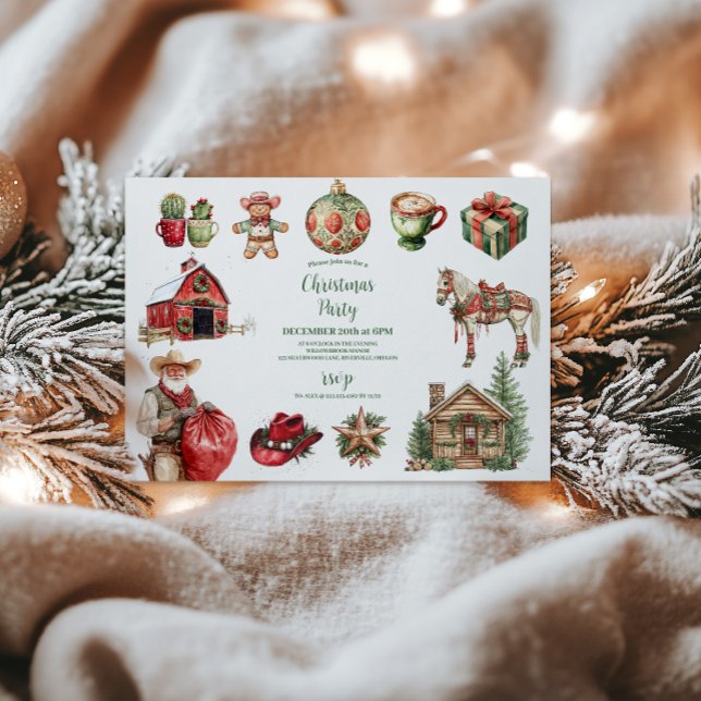Rustic Western Christmas  Invitation (Creator Uploaded)