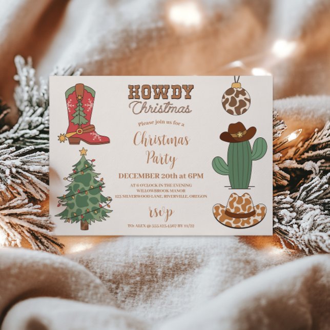 Rustic Western Christmas  Invitation (Creator Uploaded)