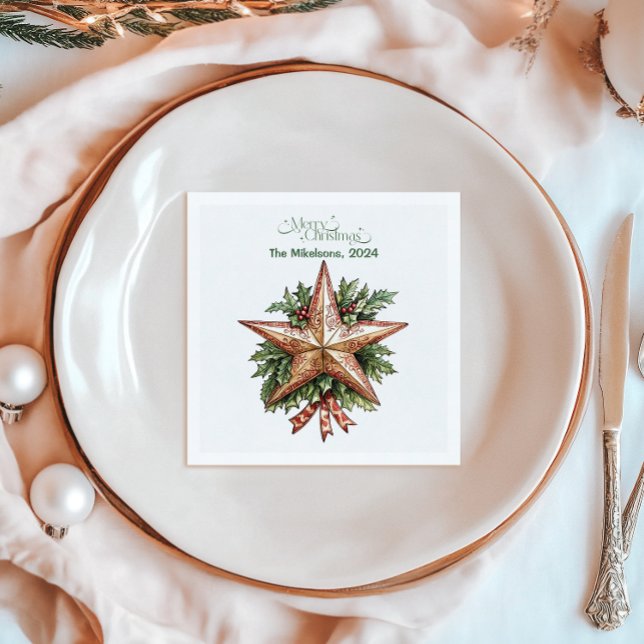 Rustic Western Christmas  Napkin (Creator Uploaded)