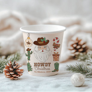 Rustic Western Christmas  Paper Cups