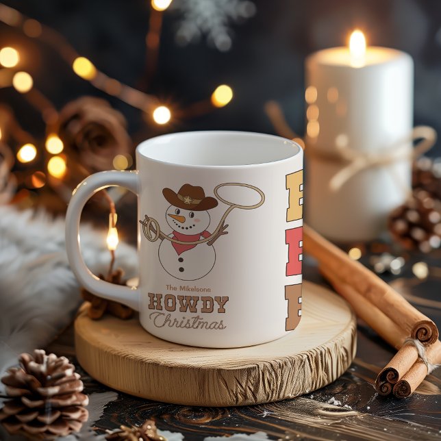 Rustic Western Christmas  Two-Tone Coffee Mug (Creator Uploaded)