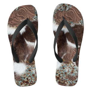 Rustic Western Country Cowboy Cowgirl Style Jandals
