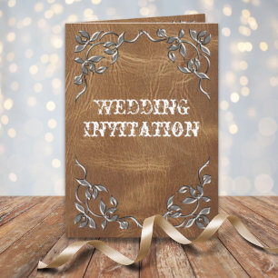 Rustic Western Country Cowboy Wedding Invitation