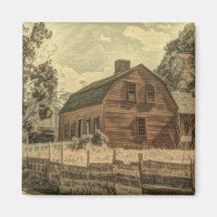 Rustic Western Country Farmhouse Chic Red Barn Magnet