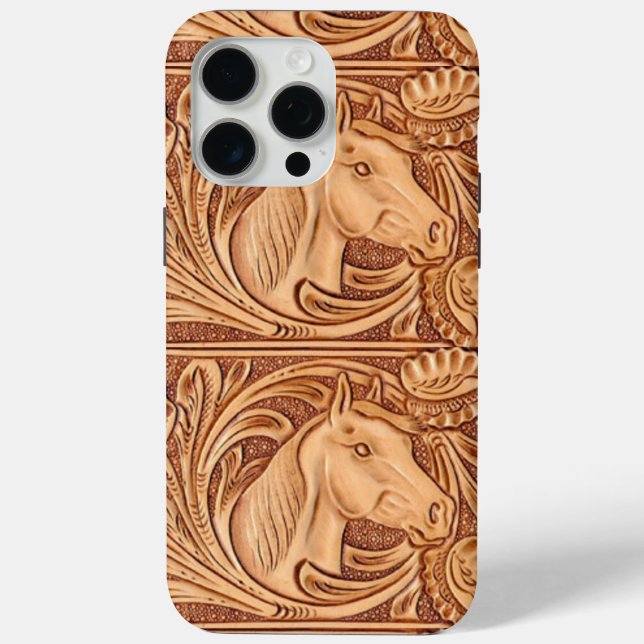 rustic western country leather equestrian horse Case-Mate iPhone case (Back)