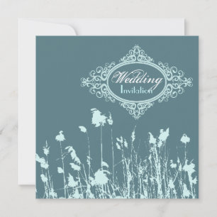 rustic western country outdoor wedding invitation