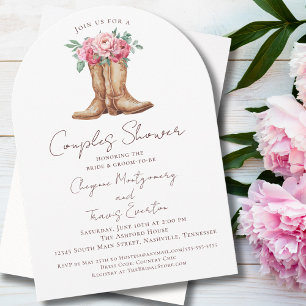 Rustic Western Couples Wedding Shower Invitation