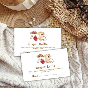 Rustic Western Cowboy Diaper Raffle Baby Shower Enclosure Card