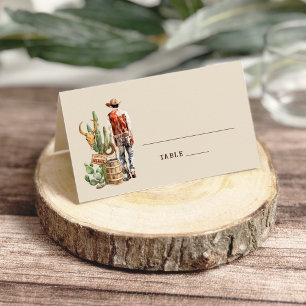 Rustic Western Cowboy Wedding Place Card