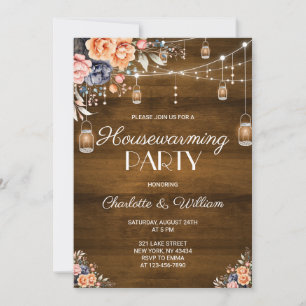 Rustic Western Cowgirl Housewarming Party Invitation