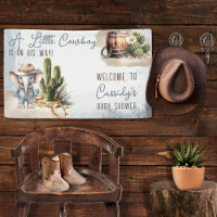 Rustic Western Elephant Cowboy Boy Baby Shower