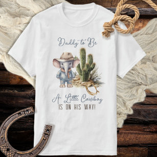 Rustic Western Elephant Cowboy Mommy to Be T-Shirt