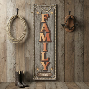 Rustic Western Family Reunion Vert ID1318 Banner