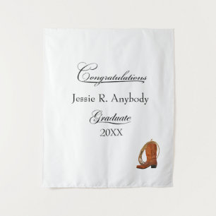 Rustic Western Graduation Tapestry