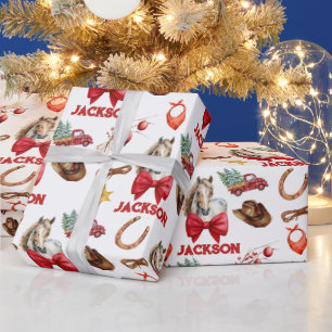 Rustic Western horse Wrapping Paper