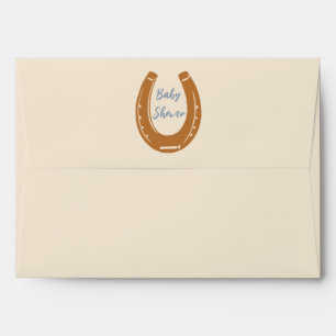 Rustic Western Horseshoe Baby Shower Envelope
