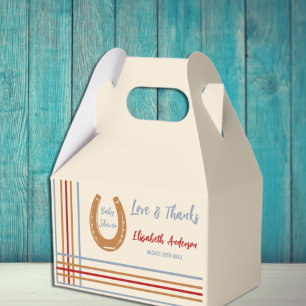 Rustic Western Horseshoe Baby Shower Favour Box