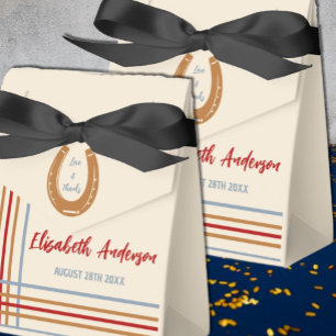Rustic Western Horseshoe Baby Shower Favour Box