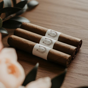 Rustic Western Horseshoe Monogram Cigar Bands