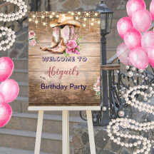 Rustic Western Party Welcome Sign