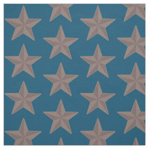 Rustic Western Patriotic Stars Fabric