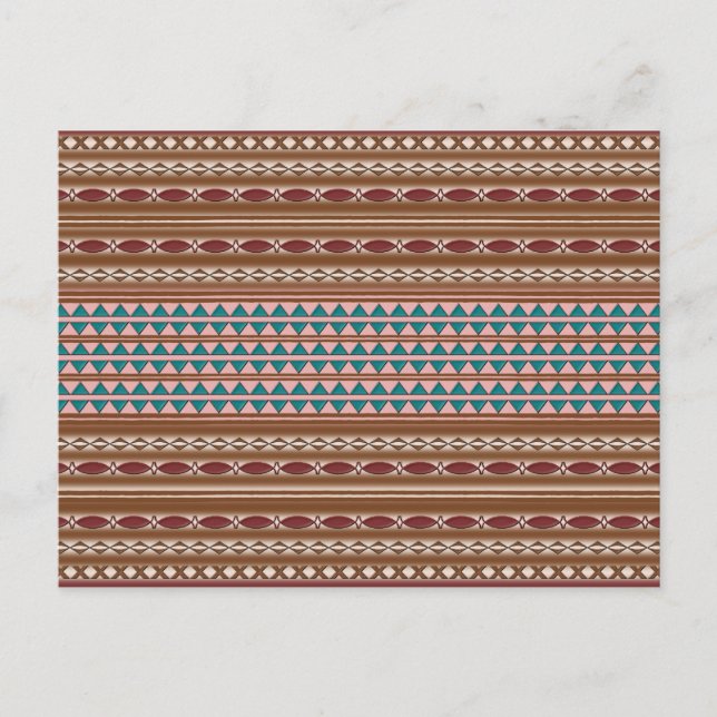 Rustic Western Pattern Postcard (Front)