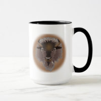 Rustic Western Plains Bison Mug
