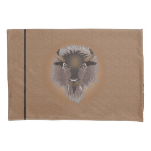 Rustic Western Plains Bison Pillowcase