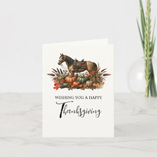 Rustic Western Pleasure Horse Thanksgiving Invitation