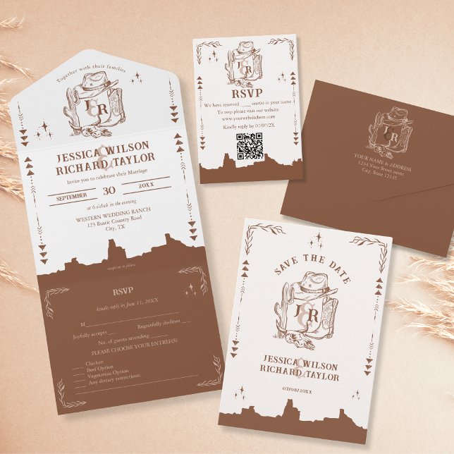 Rustic Western Ranch Farm Barn Cowboy Thank You Enclosure Card (Creator Uploaded)