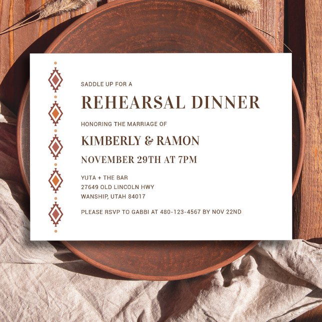 Rustic Western Rehearsal Dinner Invitation (Rustic Western Rehearsal Dinner Invitation)