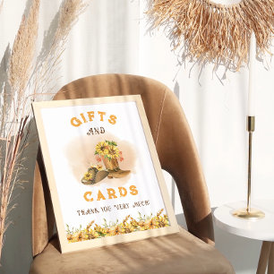 Rustic Western Rodeo Baby Shower Gifts Sign