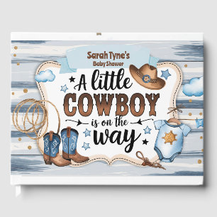 Rustic Western Rodeo Boys Baby Shower Guest Book