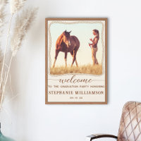 Rustic Western Rope Photo Frame Party Welcome