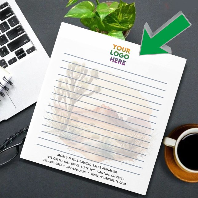 Rustic Western Scene Corporate Logo Lined    Notepad (Creator Uploaded)