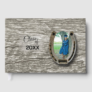 Rustic Western-style Graduation Party Guestbook 