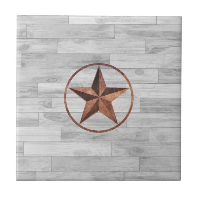 Rustic Western Style Star Tile (Front)