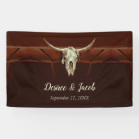 Rustic Western Wedding Brown Country Bull Skull