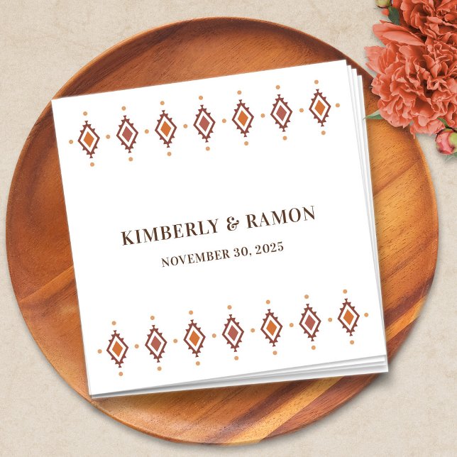Rustic Western Wedding Cocktail Napkin (Rustic Western Wedding Cocktails Napkins by Fiesta Valley Print)