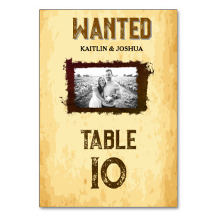 Rustic Western Wedding 💍Custom Photo Table Number