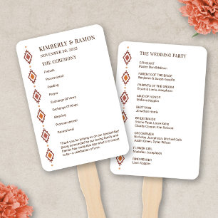 Rustic Western Wedding Fan Programs